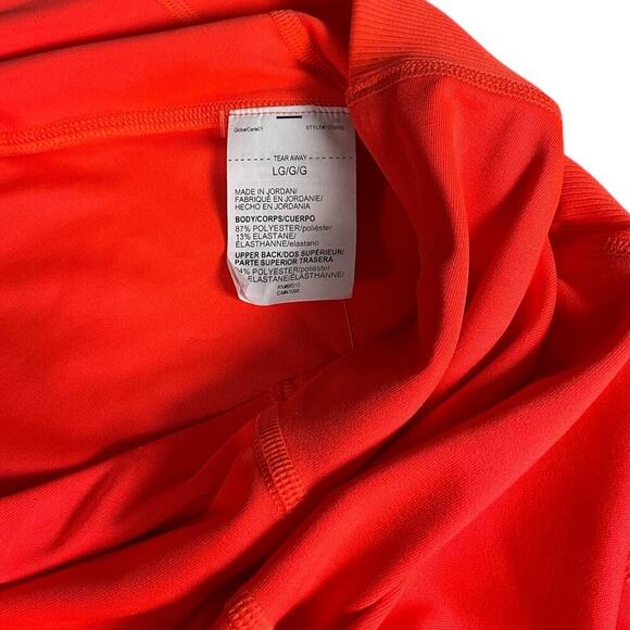 Under Armour High Rise Shorty Shorts Compression Orange Size large Active NWT - Picture 3 of 8